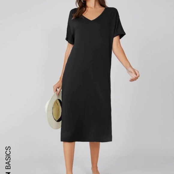 NEW SHEIN Basics Split Hem Dress - Picture 1 of 5